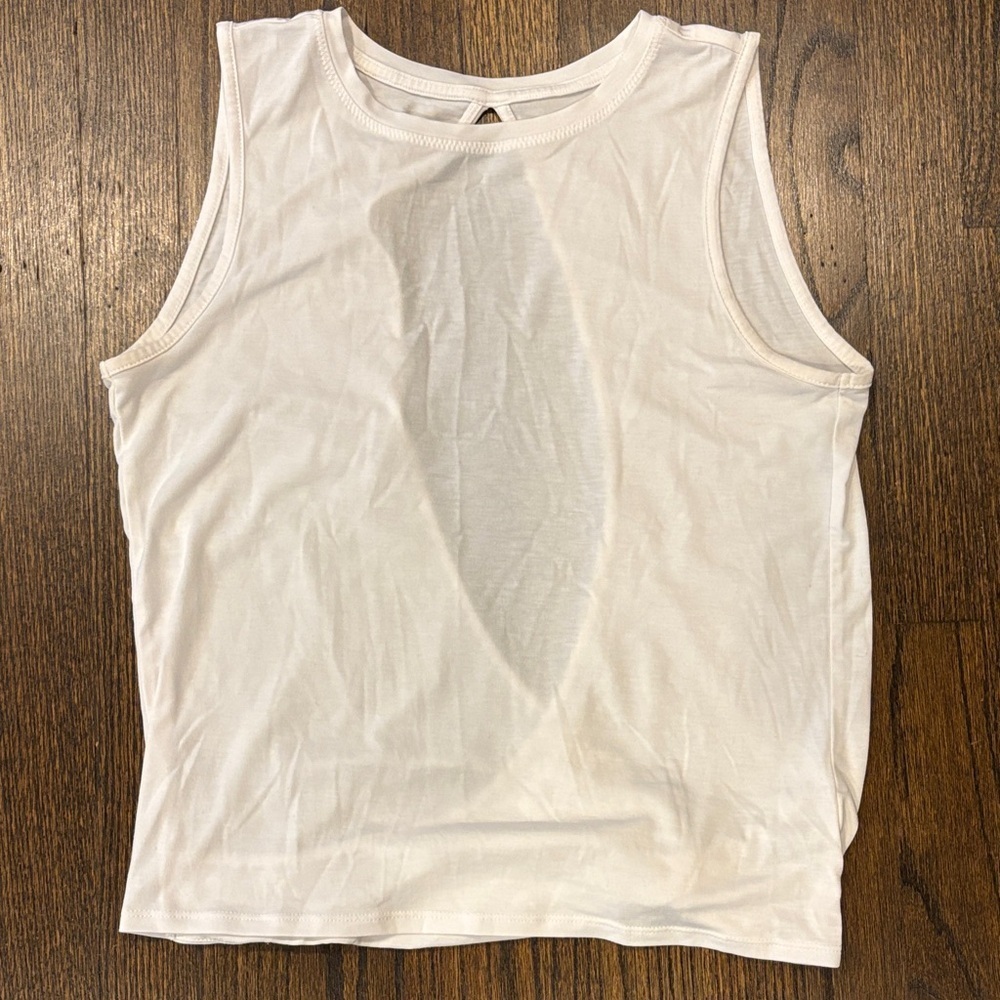 Athleta White Muscle Tee